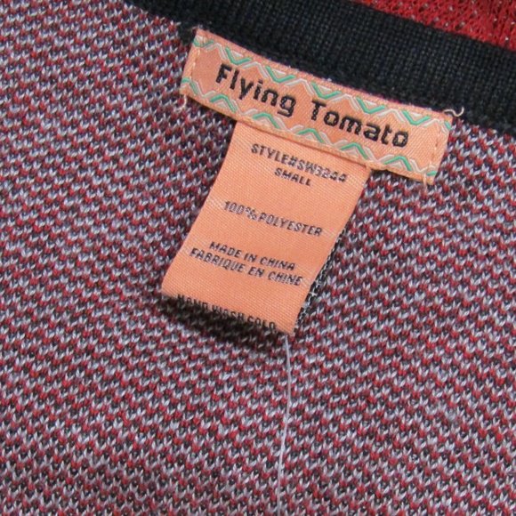 NWT Flying Tomato Red Black Gray Sweater Dress - Picture 4 of 6